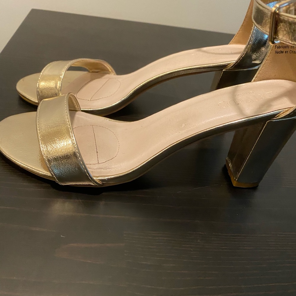 Wide width fold davids bridal chunky heels